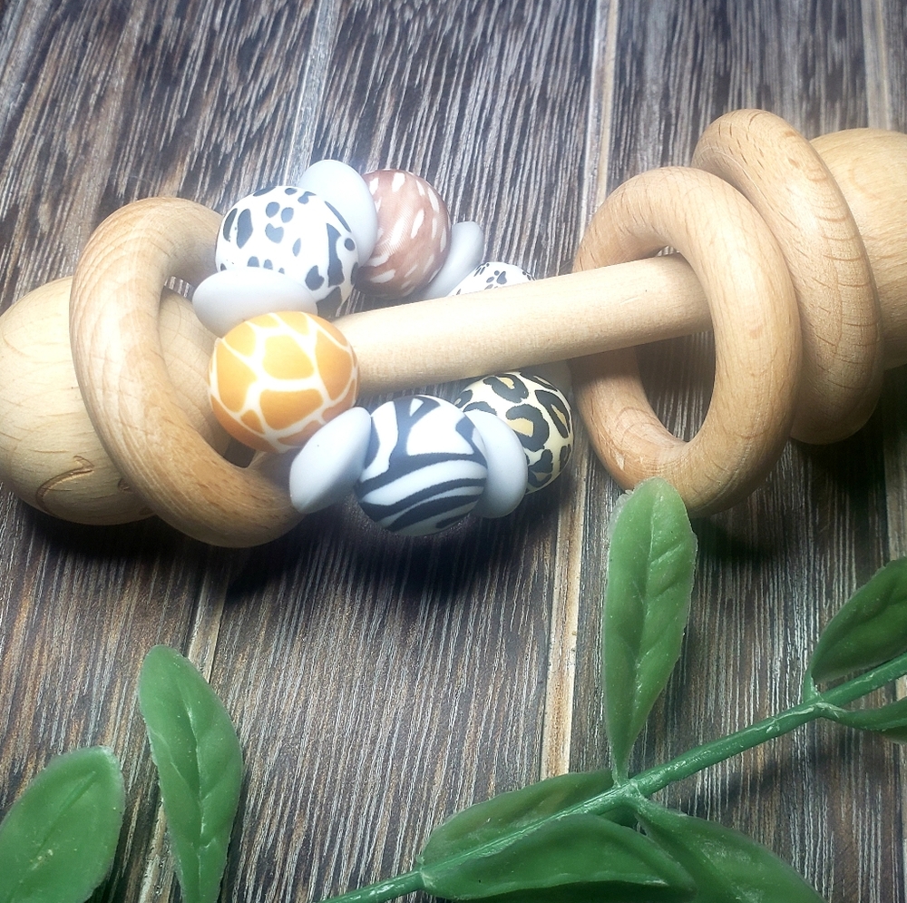 zoo themed rattle